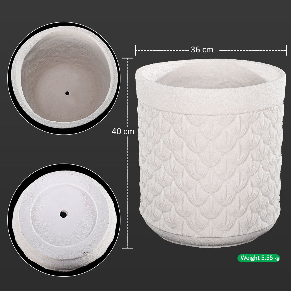 Embossed Ceramic Pot