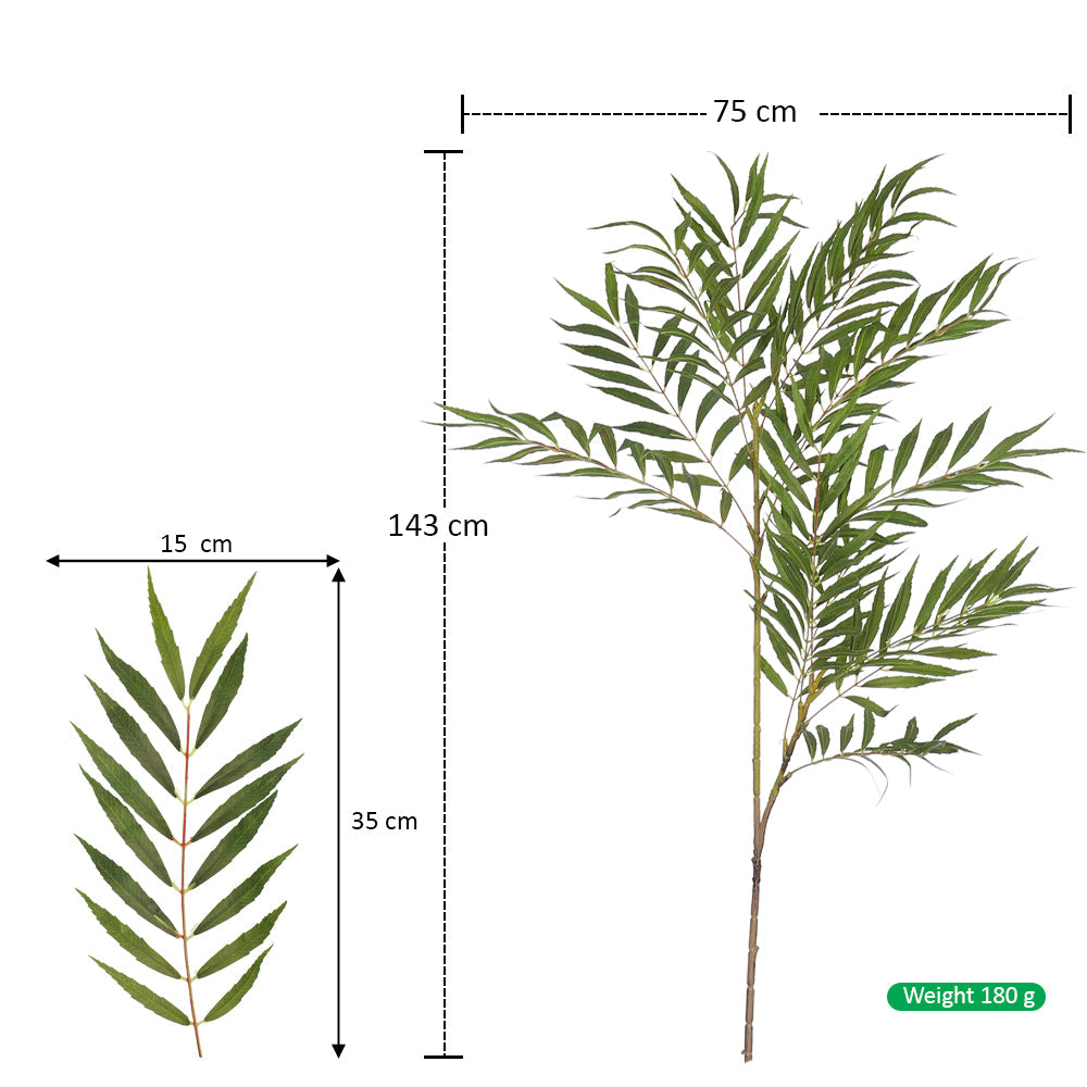 سيقان سعف نخيل خضراء صناعية (بدون مزهرية)