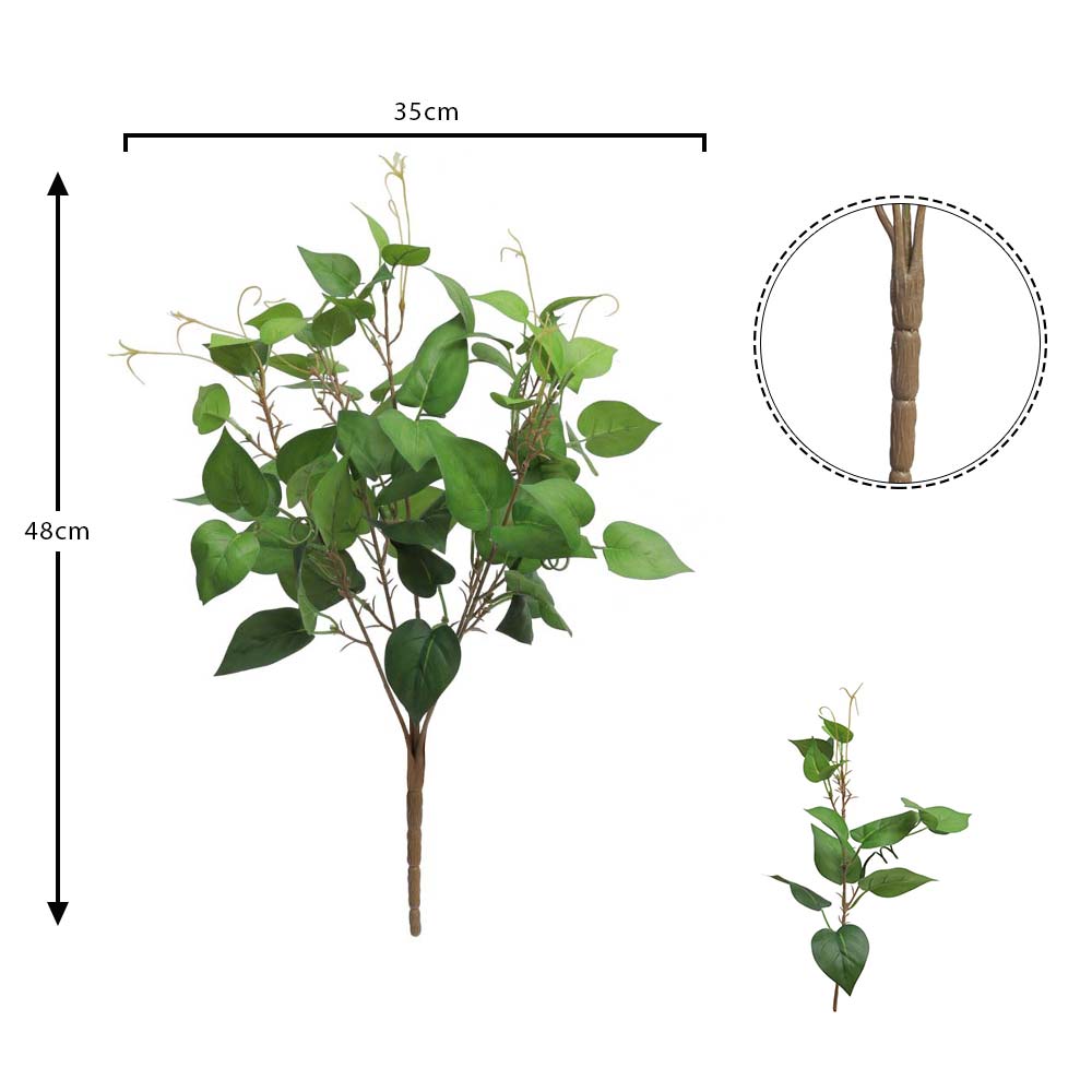 Artificial Green Philo Single  Bush(without vase)