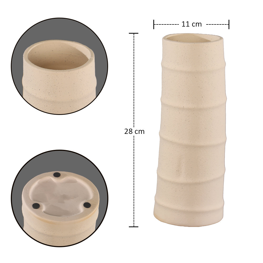 مزهريات كريمية بطراز خزفي