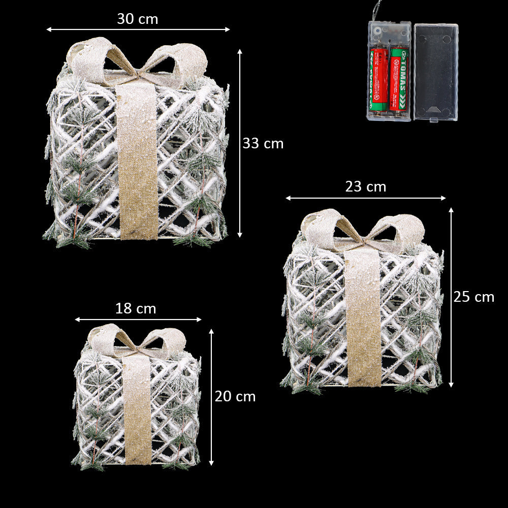 Decorative Christmas Giftbox Set of 3