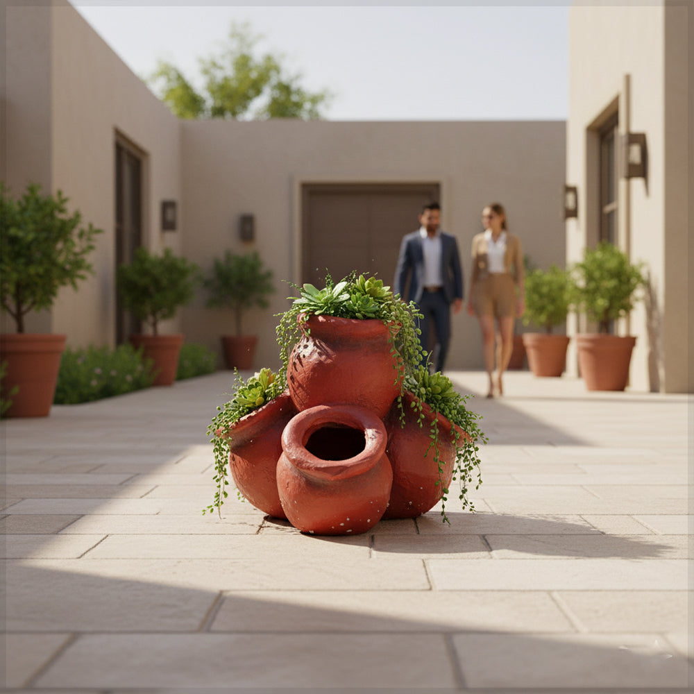 قطعة واحدة أصيص نباتات حديقة زخرفي (الأصيص الزخرفي فقط)