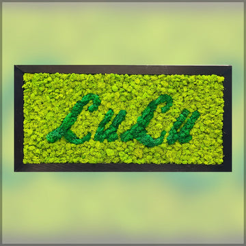 Moss Logo Decoration for display purposes only (non-sale)