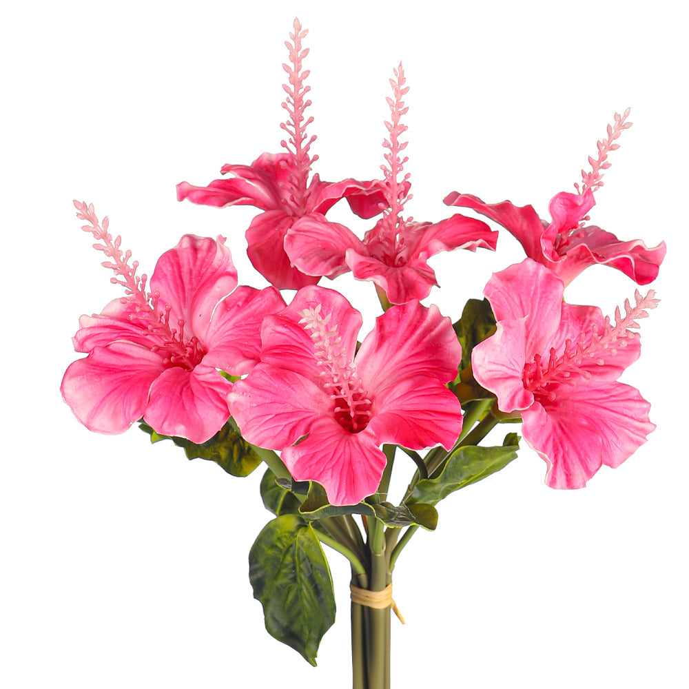 باقة واحدة من زهور الكركديه الصناعية (بدون مزهرية)