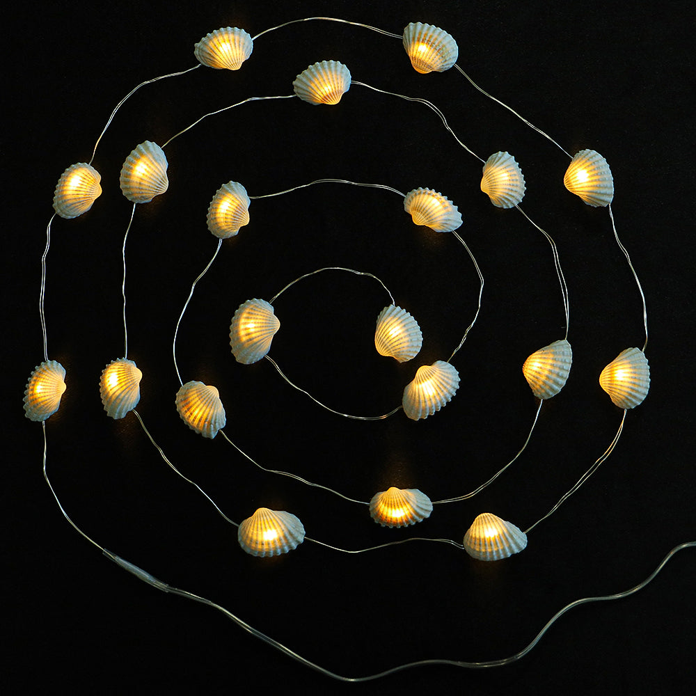 خيط أضواء LED لعيد الميلاد مع الأصداف