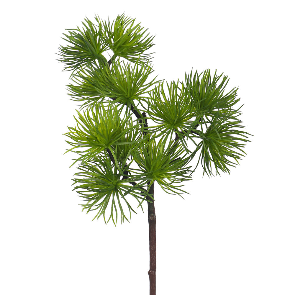 غصن واحد من إبر الصنوبر الخضراء الصناعية (بدون مزهرية)