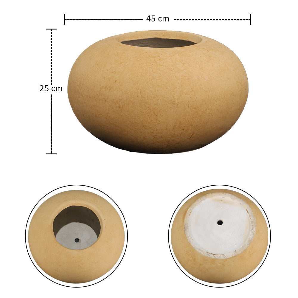 أصيص خرساني دائري بني
