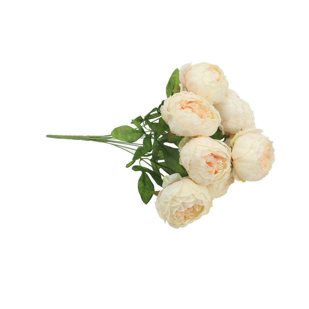 باقة واحدة من زهور الفاوانيا الحريرية الصناعية (بدون مزهرية)