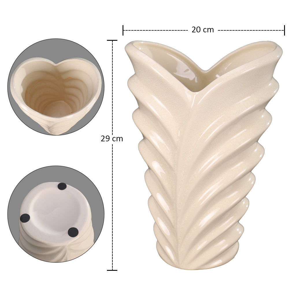 Modern Styles Cream Ceramic Vase