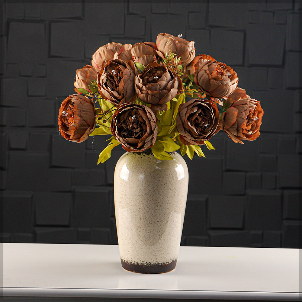 باقة زهور الفاوانيا الحريرية الصناعية