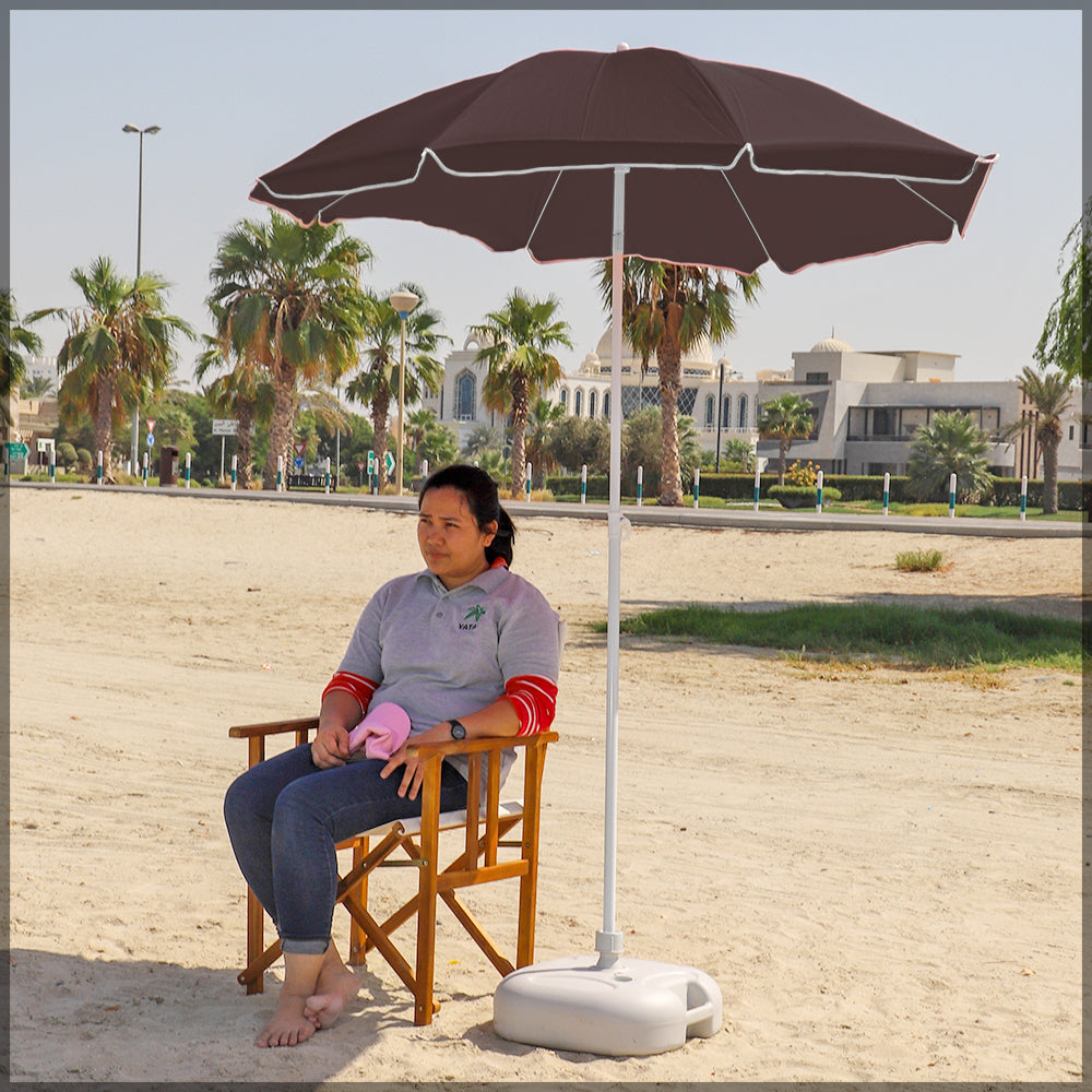مظلة باحة/شاطئ خارجية صغيرة بدون قاعدة (المظلة فقط)