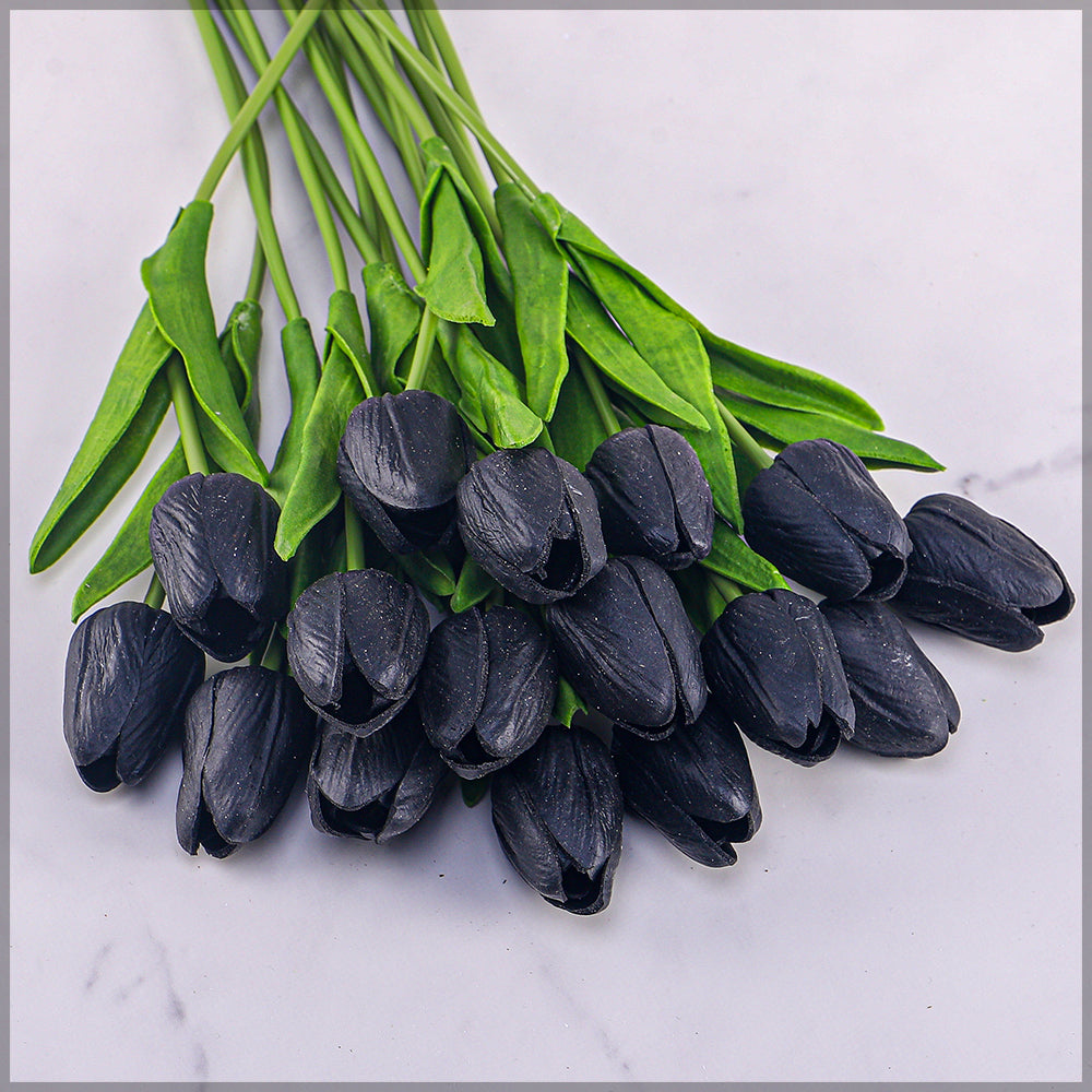 باقة واحدة من زهور التوليب الصناعية (بدون مزهرية)