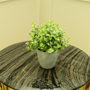 نبتة أوكالبتوس صناعية خضراء في أصيص