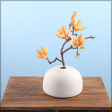 White Classic Ceramic Vase(Flower Not Included)